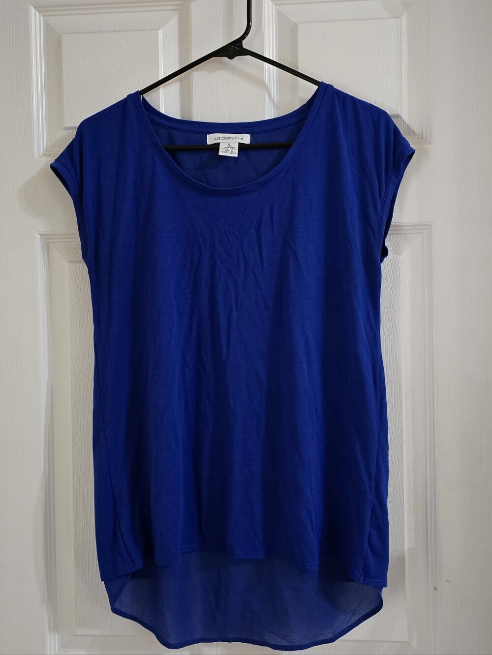 Liz Claiborne Cobalt Blue Cap Sleeve Tunic Top